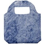 Blue Grunge Texture, Wall Texture, Blue Retro Background Foldable Grocery Recycle Bag