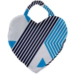 Blue Lines Background, Retro Backgrounds, Blue Giant Heart Shaped Tote