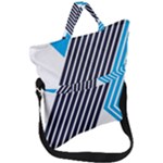 Blue Lines Background, Retro Backgrounds, Blue Fold Over Handle Tote Bag
