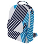 Blue Lines Background, Retro Backgrounds, Blue Flap Pocket Backpack (Small)