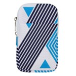 Blue Lines Background, Retro Backgrounds, Blue Waist Pouch (Small)