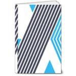 Blue Lines Background, Retro Backgrounds, Blue 8  x 10  Hardcover Notebook