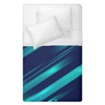 Blue Neon Lines, Blue Background, Abstract Background Duvet Cover (Single Size)