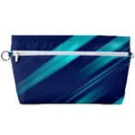 Blue Neon Lines, Blue Background, Abstract Background Handbag Organizer