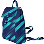 Blue Neon Lines, Blue Background, Abstract Background Buckle Everyday Backpack