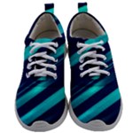 Blue Neon Lines, Blue Background, Abstract Background Mens Athletic Shoes
