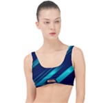 Blue Neon Lines, Blue Background, Abstract Background The Little Details Bikini Top