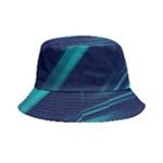 Blue Neon Lines, Blue Background, Abstract Background Bucket Hat
