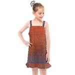 Orange To Blue, Abstract, Background, Blue, Orange, Kids  Overall Dress