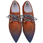 Orange To Blue, Abstract, Background, Blue, Orange, Pointed Oxford Shoes