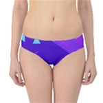 Purple Geometric Abstraction, Purple Neon Background Hipster Bikini Bottoms