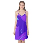 Purple Geometric Abstraction, Purple Neon Background Camis Nightgown 
