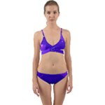 Purple Geometric Abstraction, Purple Neon Background Wrap Around Bikini Set