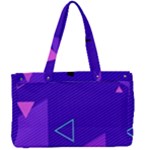 Purple Geometric Abstraction, Purple Neon Background Canvas Work Bag
