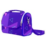 Purple Geometric Abstraction, Purple Neon Background Satchel Shoulder Bag