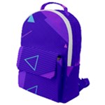 Purple Geometric Abstraction, Purple Neon Background Flap Pocket Backpack (Small)