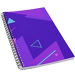 Purple Geometric Abstraction, Purple Neon Background 5.5  x 8.5  Notebook