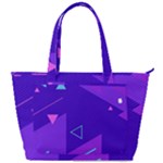 Purple Geometric Abstraction, Purple Neon Background Back Pocket Shoulder Bag 