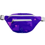 Purple Geometric Abstraction, Purple Neon Background Fanny Pack