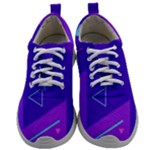 Purple Geometric Abstraction, Purple Neon Background Mens Athletic Shoes