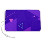 Purple Geometric Abstraction, Purple Neon Background Pen Storage Case (S)