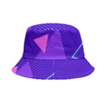 Purple Geometric Abstraction, Purple Neon Background Bucket Hat