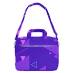Purple Geometric Abstraction, Purple Neon Background MacBook Pro 16  Shoulder Laptop Bag
