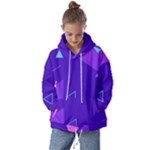 Purple Geometric Abstraction, Purple Neon Background Kids  Oversized Hoodie