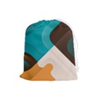 Retro Colored Abstraction Background, Creative Retro Drawstring Pouch (Large)