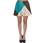 Retro Colored Abstraction Background, Creative Retro Skater Skirt