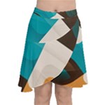Retro Colored Abstraction Background, Creative Retro Chiffon Wrap Front Skirt