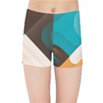Retro Colored Abstraction Background, Creative Retro Kids  Sports Shorts