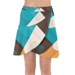 Retro Colored Abstraction Background, Creative Retro Wrap Front Skirt