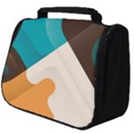 Retro Colored Abstraction Background, Creative Retro Full Print Travel Pouch (Big)