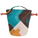 Retro Colored Abstraction Background, Creative Retro Drawstring Bucket Bag