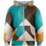 Retro Colored Abstraction Background, Creative Retro Kids  Zipper Hoodie Without Drawstring