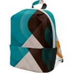 Retro Colored Abstraction Background, Creative Retro Zip Up Backpack