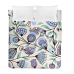 Retro Texture With Birds Duvet Cover Double Side (Full/ Double Size)
