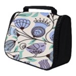 Retro Texture With Birds Full Print Travel Pouch (Small)
