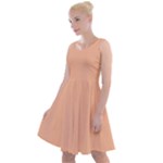 Peach Fuzz 2024 Knee Length Skater Dress