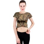 Abstract Geometric Pattern, Abstract Paper Backgrounds Crew Neck Crop Top