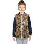 Abstract Geometric Pattern, Abstract Paper Backgrounds Kids  Hooded Puffer Vest