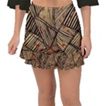 Abstract Geometric Pattern, Abstract Paper Backgrounds Fishtail Mini Chiffon Skirt
