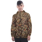 Abstract Geometric Pattern, Abstract Paper Backgrounds Men s Front Pocket Pullover Windbreaker