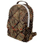Abstract Geometric Pattern, Abstract Paper Backgrounds Flap Pocket Backpack (Small)