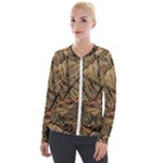 Abstract Geometric Pattern, Abstract Paper Backgrounds Velvet Zip Up Jacket