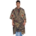 Abstract Geometric Pattern, Abstract Paper Backgrounds Men s Hooded Rain Ponchos