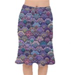 Texture, Pattern, Abstract Short Mermaid Skirt
