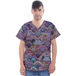 Texture, Pattern, Abstract Men s V-Neck Scrub Top
