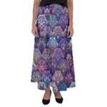 Texture, Pattern, Abstract Flared Maxi Skirt